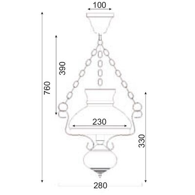 Lighting Pendant 1 Bulb Metal 13802-704